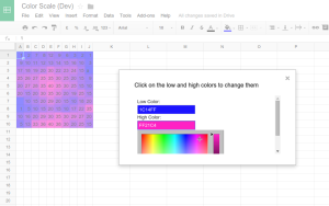 Google Sheet Color Scale Add-on
